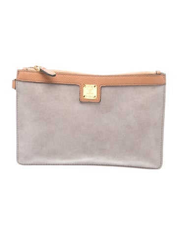 MCM Suede Clutch