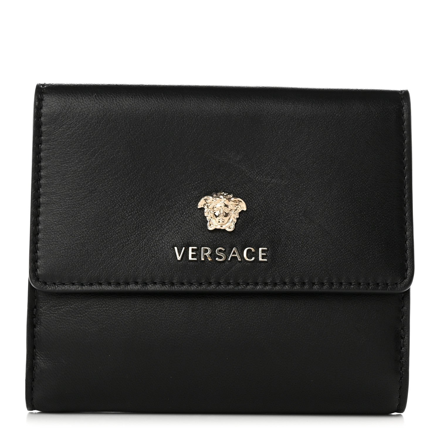 Versace Calfskin Medusa Wallet Black