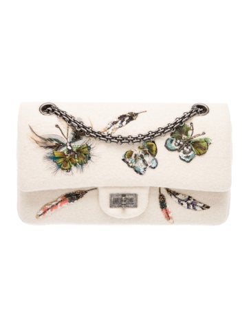 Butterfly and Feather 225 Reissue Double Flap Bag
