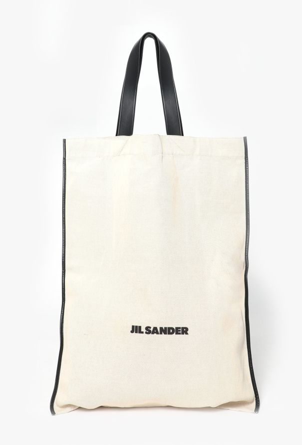 Jil Sander Book Canvas Tote Bag