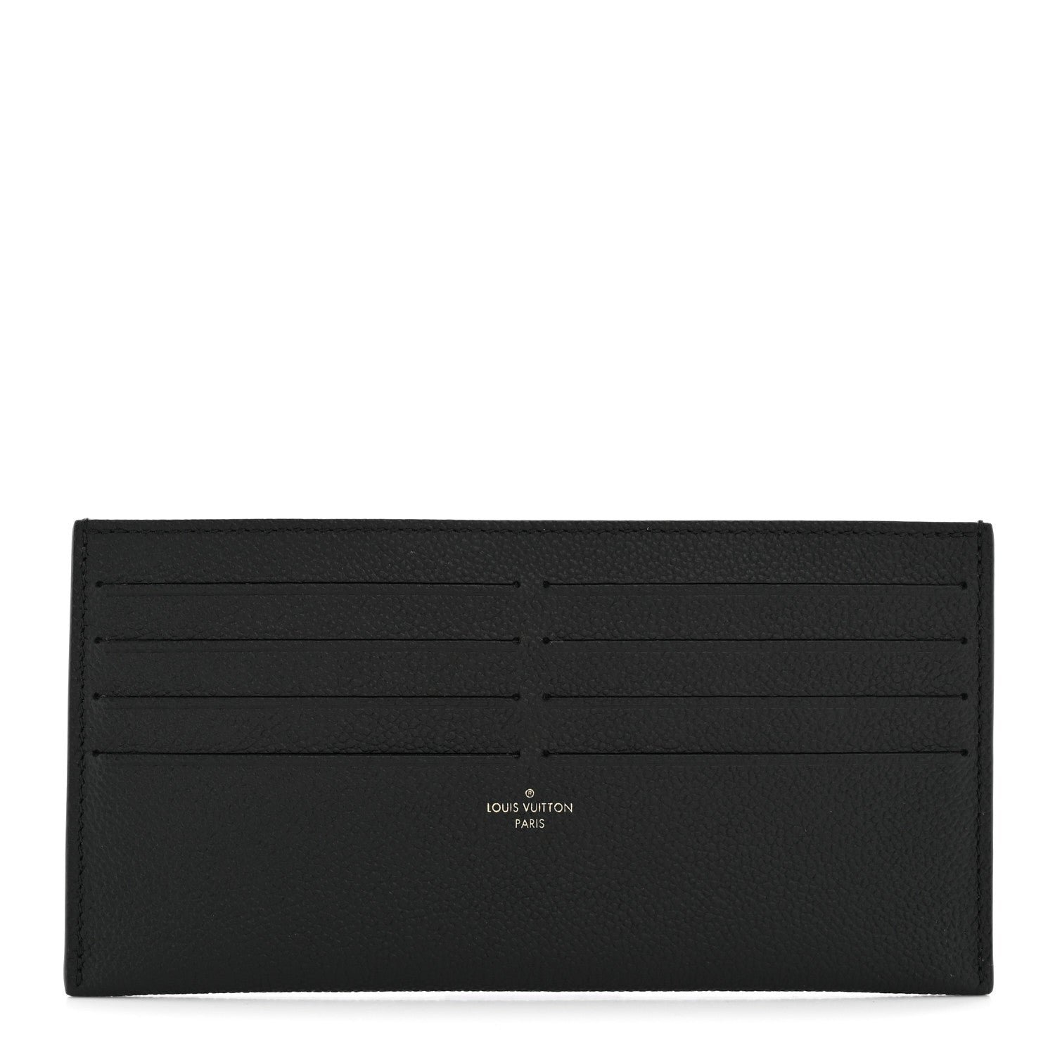 Louis Vuitton Calfskin Felicie Chain Wallet Card Holder Insert Black