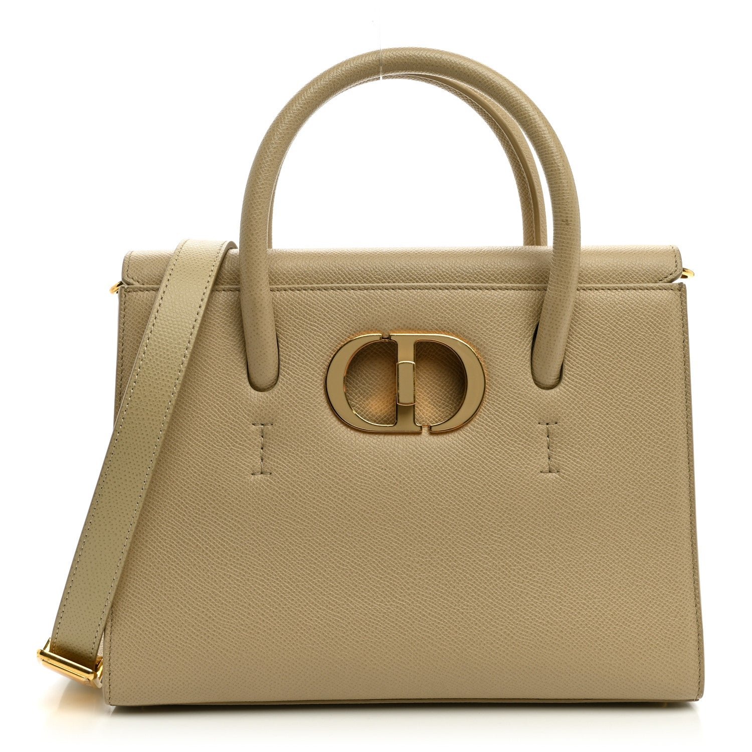 Christian Dior Grained Calfskin St. Honore Tote Beige