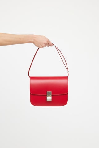 Leather Medium Smooth Box Bag