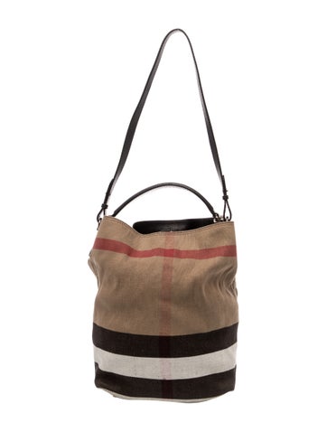 Exploded Check Bucket Bag