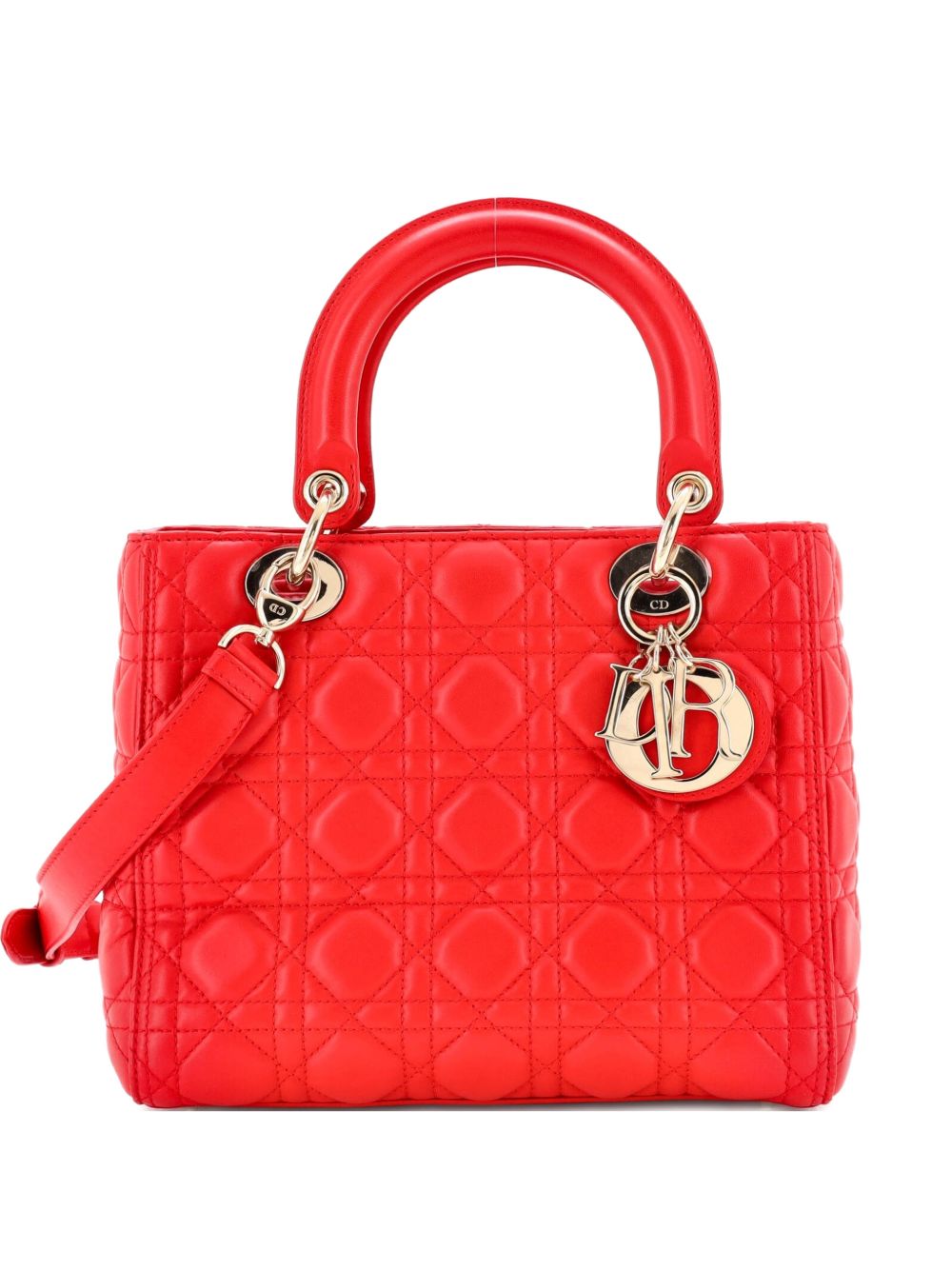 Lady Dior Bag Cannage Quilt Lambskin Medium satchel
