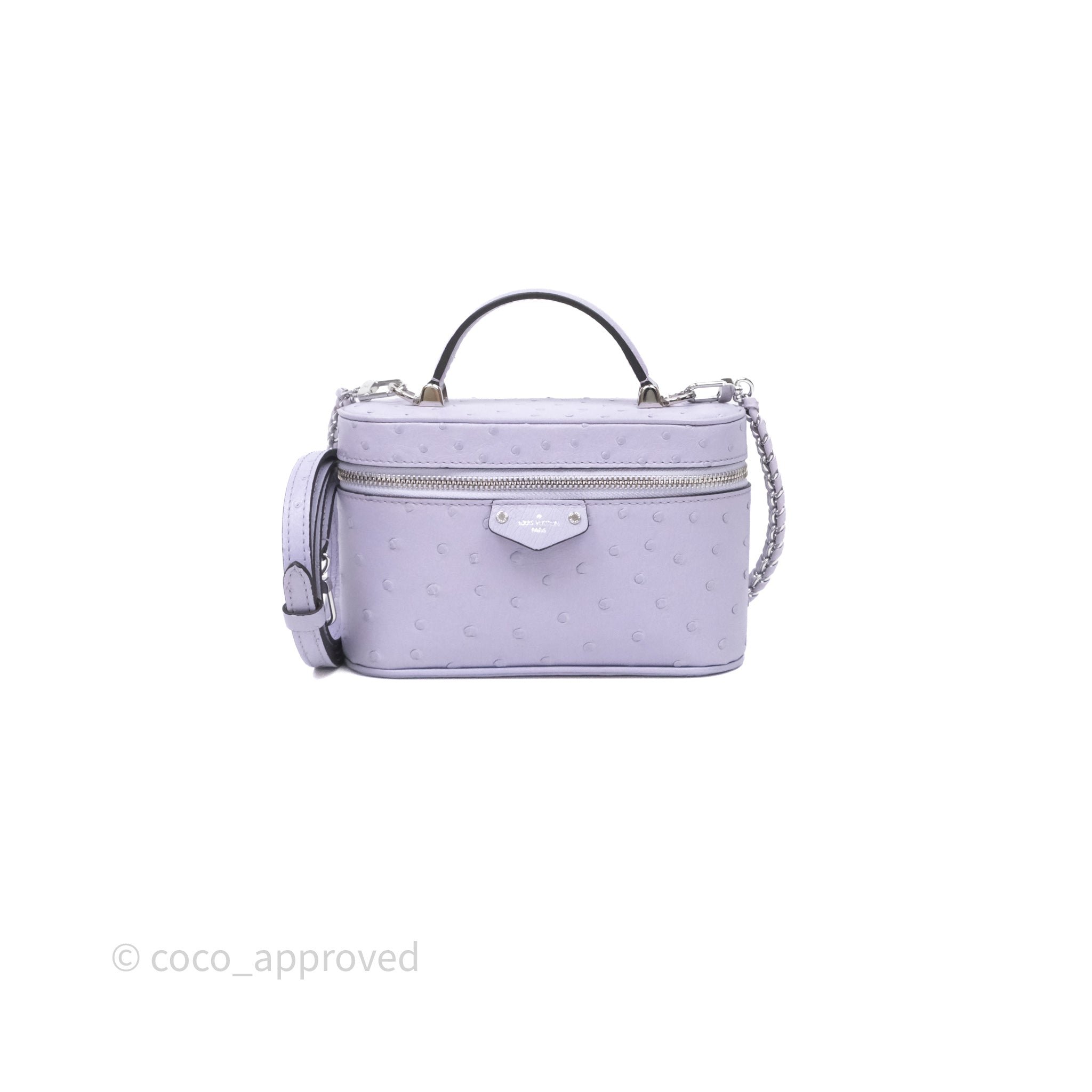 Louis Vuitton Top Handle Vanity Purple Bag Silver Hardware