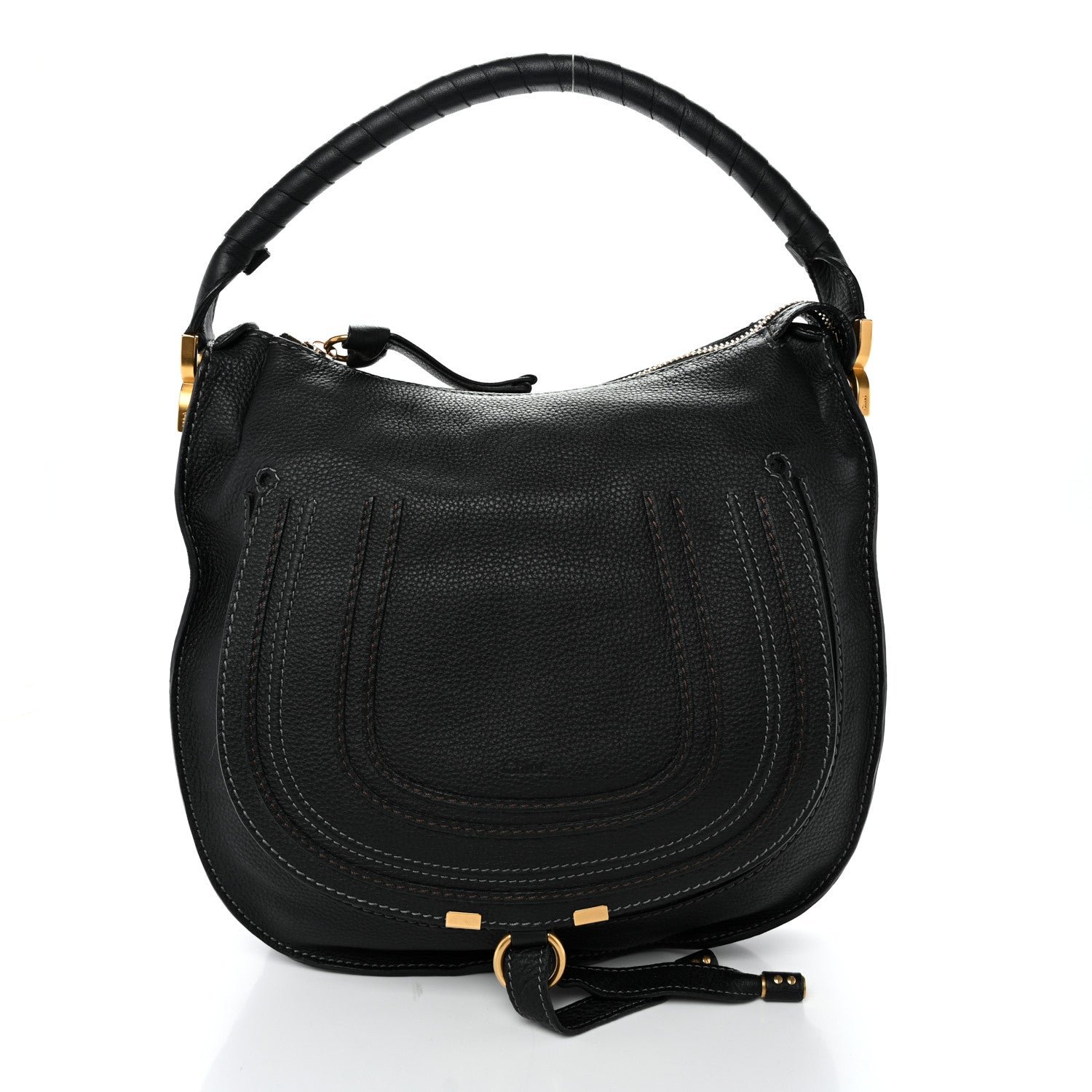 Chloe Calfskin Medium Marcie Satchel Black