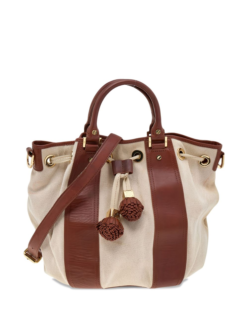 pre-owned Gwendolyn striped canvas tote bag