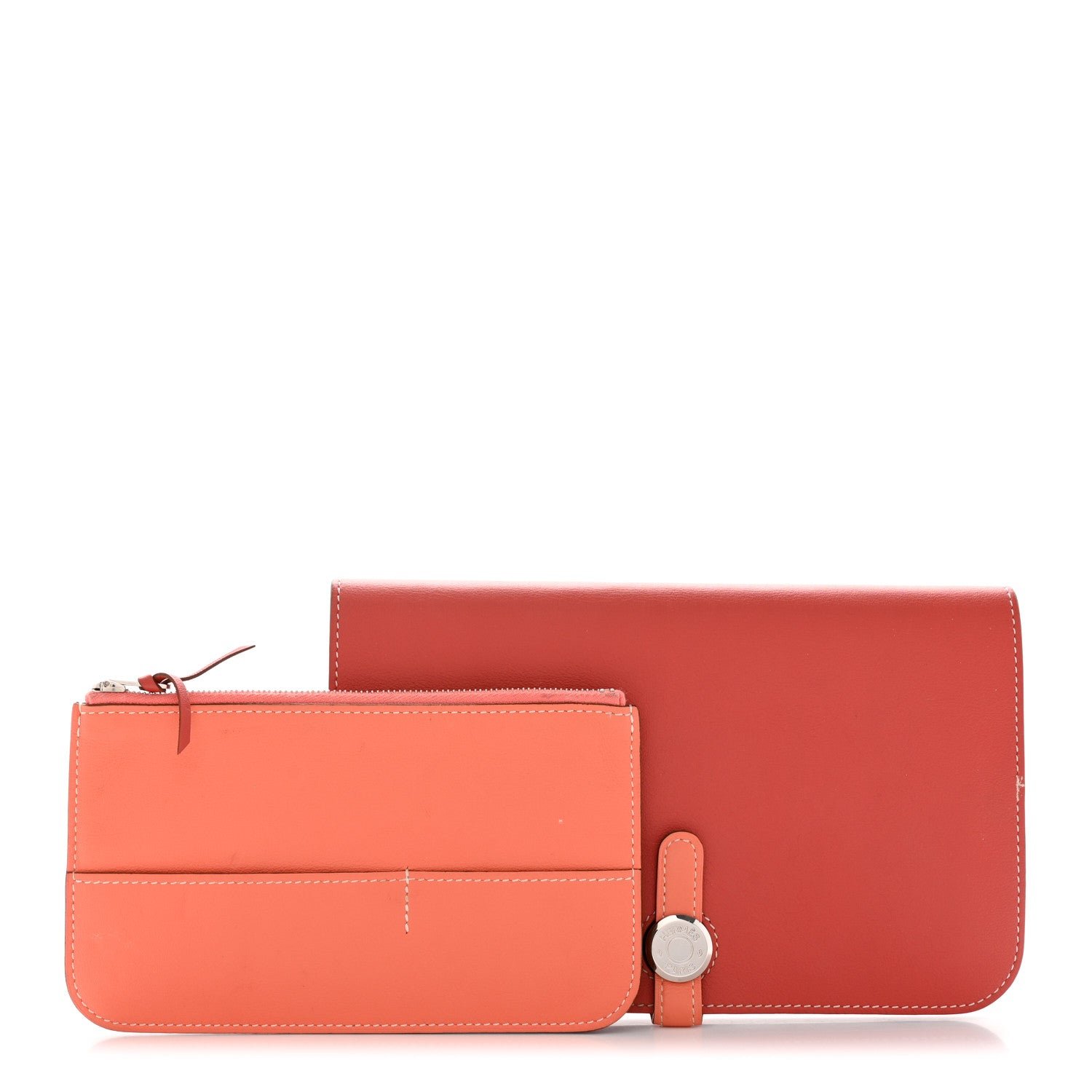 Hermes Swift Dogon Duo Wallet Sanguine Crevette