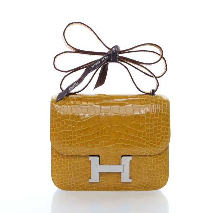 Hermes Jaune Ambre Alligator Mississippiensis Constance 18