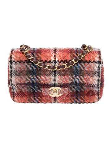Tweed Rectangular Mini Flap Bag