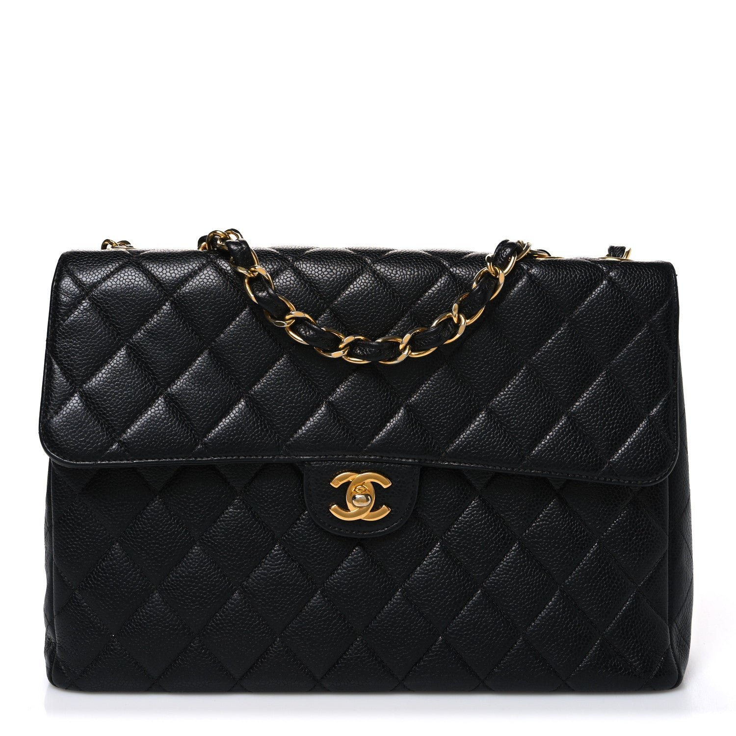 Chanel Caviar Jumbo Single Flap Black