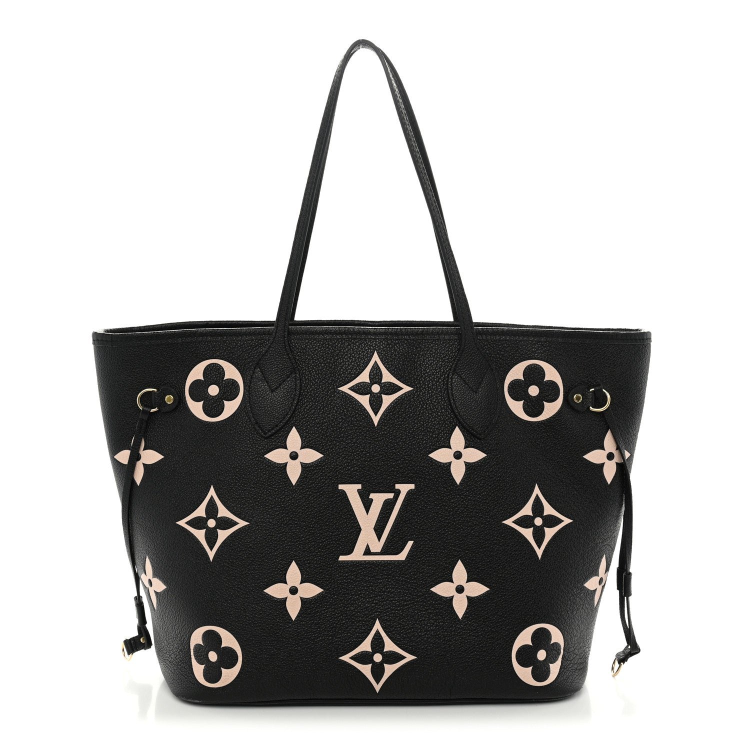 Louis Vuitton Empreinte Monogram Giant Neverfull MM Black Beige