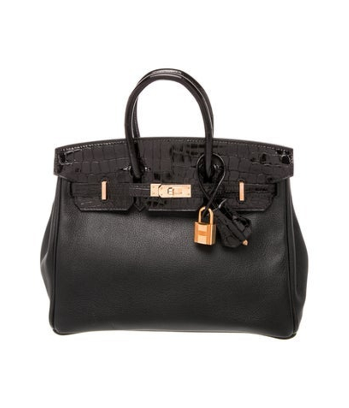 Hermes Novillo Shiny Niloticus Crocodile Birkin Touch 25