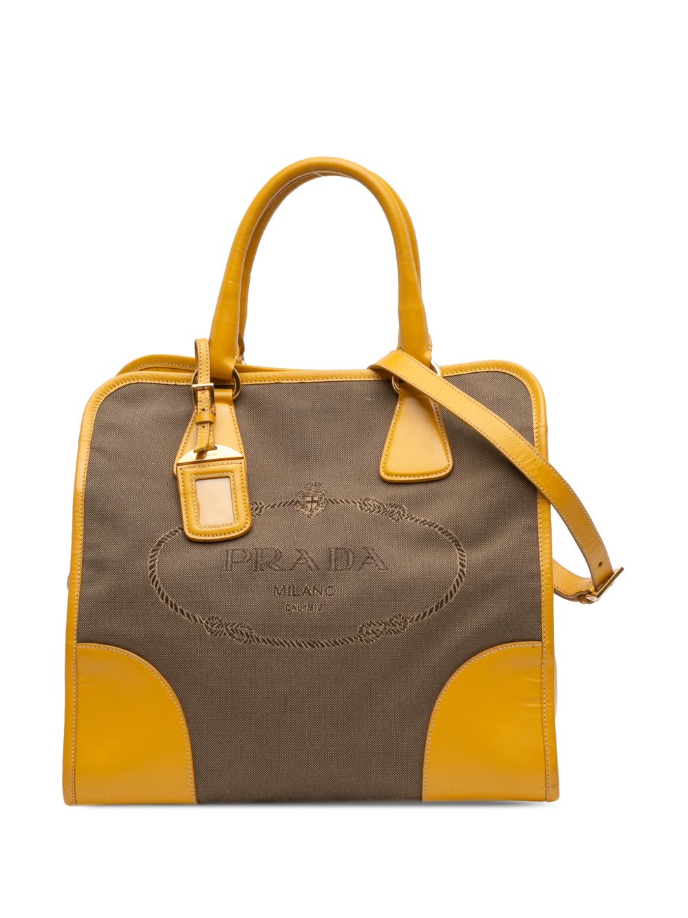 2010-2026 Saffiano Trimmed Canvas Canapa Logo satchel