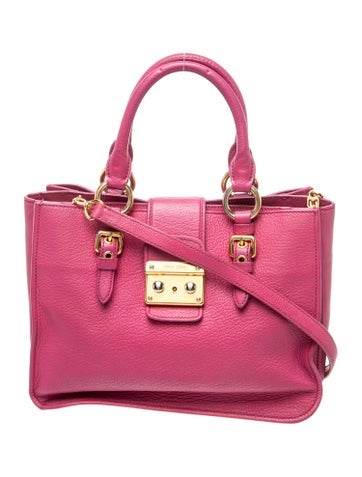 Miu Miu Leather Top Handle Bag