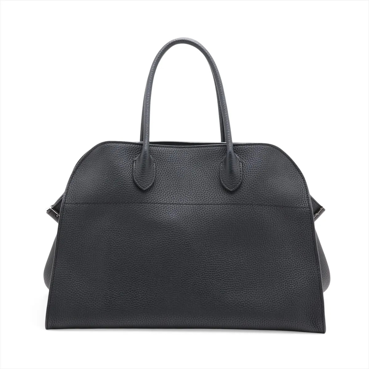 The Row Soft Margaux 15 Leather Hand bag Black