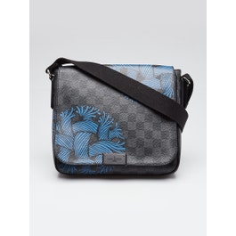 Louis Vuitton Limited Edition Damier Graphite Rope Canvas District PM Messenger Bag