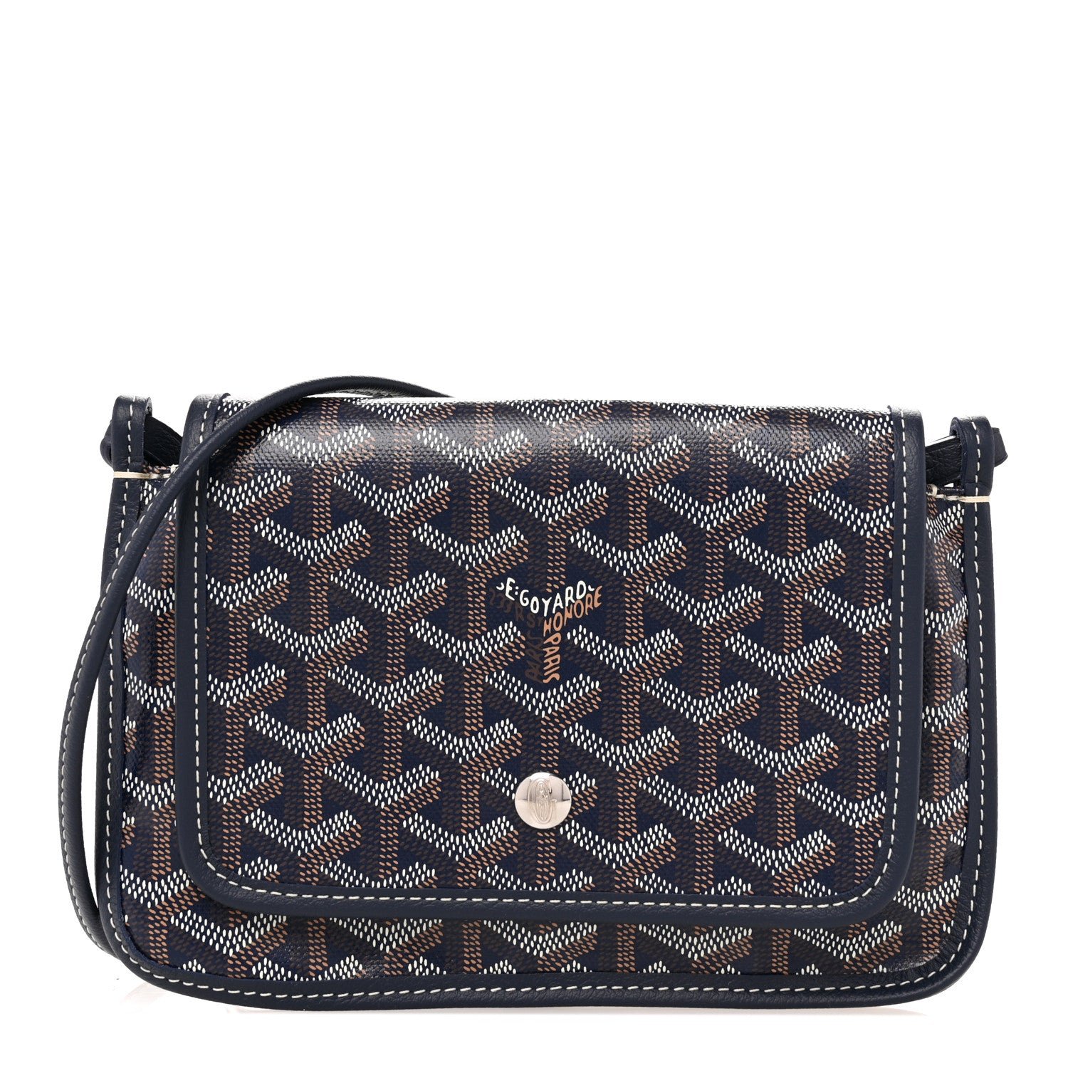 Goyard Goyardine Plumet Wallet Clutch Navy