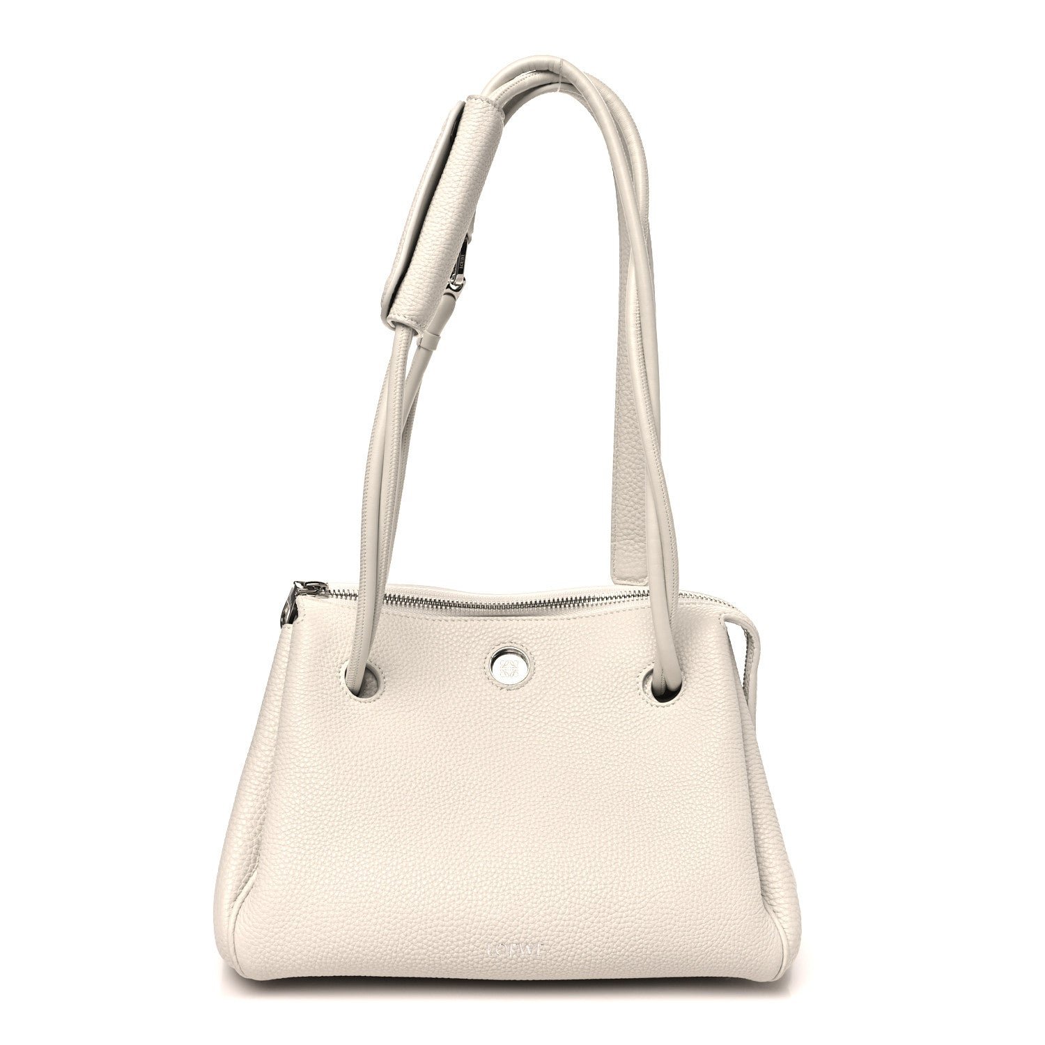 Loewe Loewe Supple Grained Calfskin Small Madrid Bag Soft White