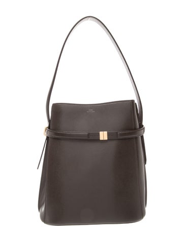 TOTEME Leather Belted Leather Bucket Bag