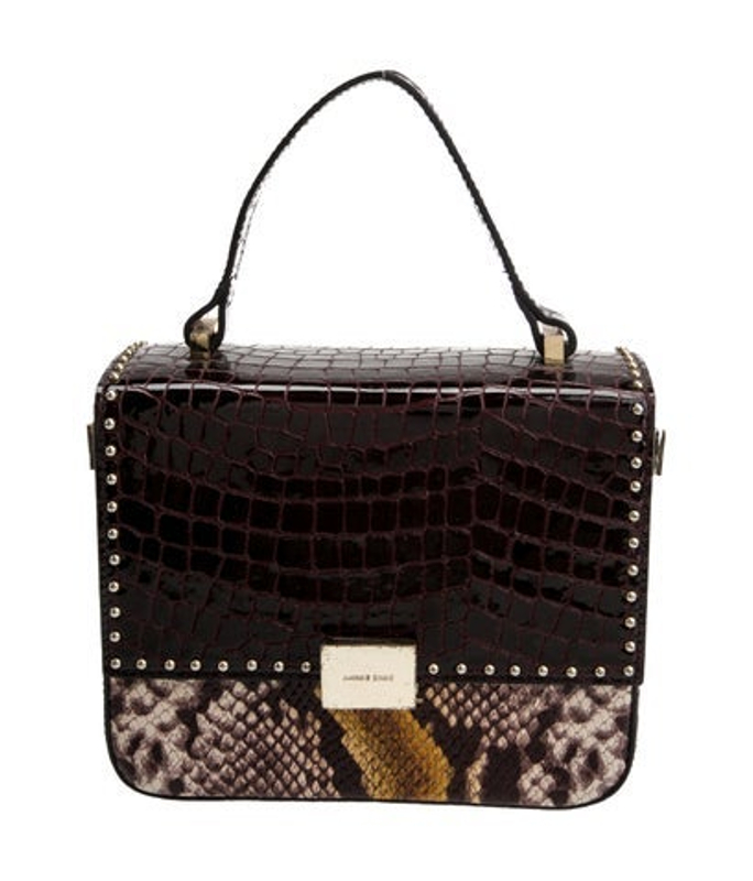 Anine Bing Bing Embossed Leather Top Handle Bag