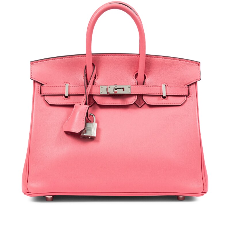 Rose d'Eté Swift Birkin 25 Palladium Hardware, 2020