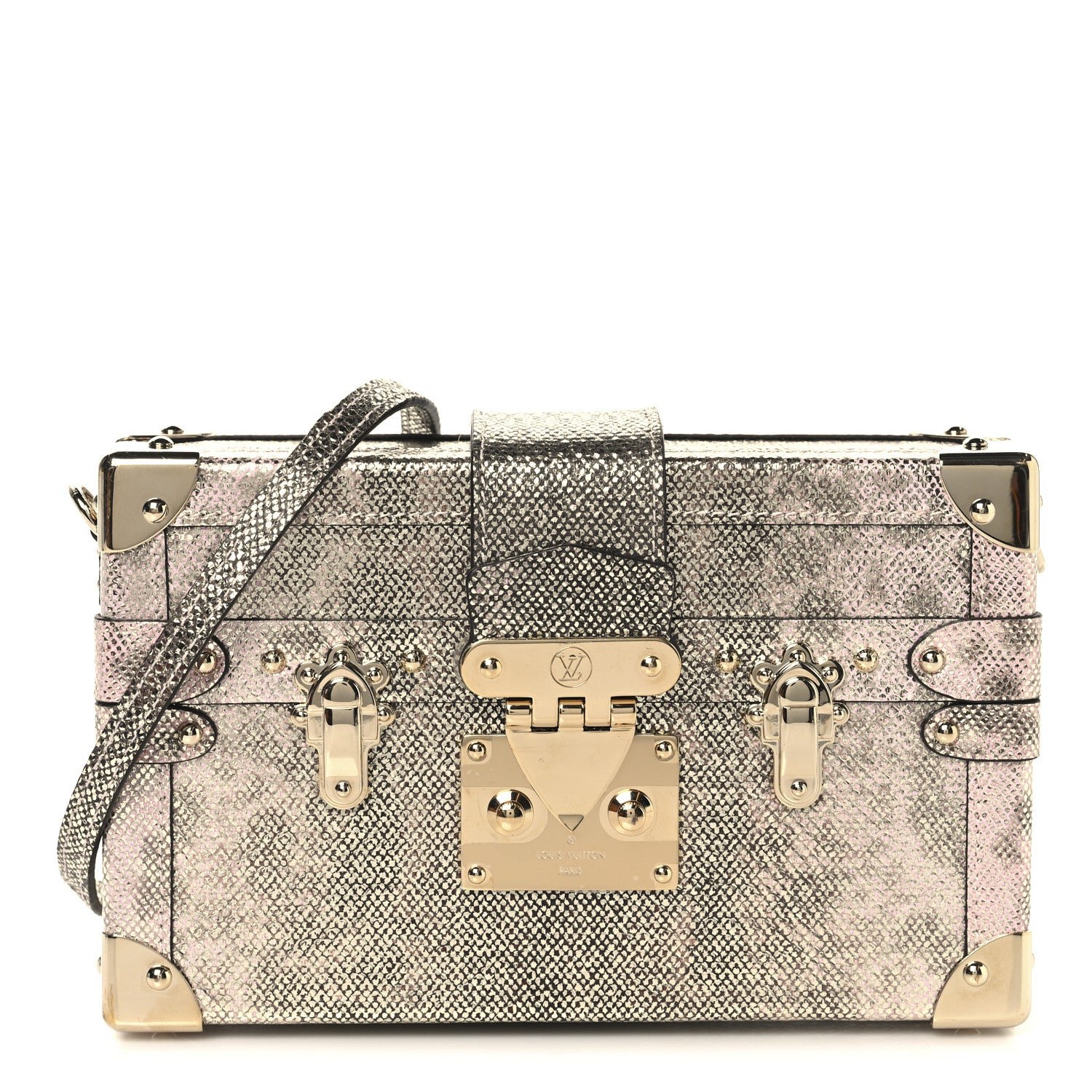 Louis Vuitton Lizard Petite Malle Silver