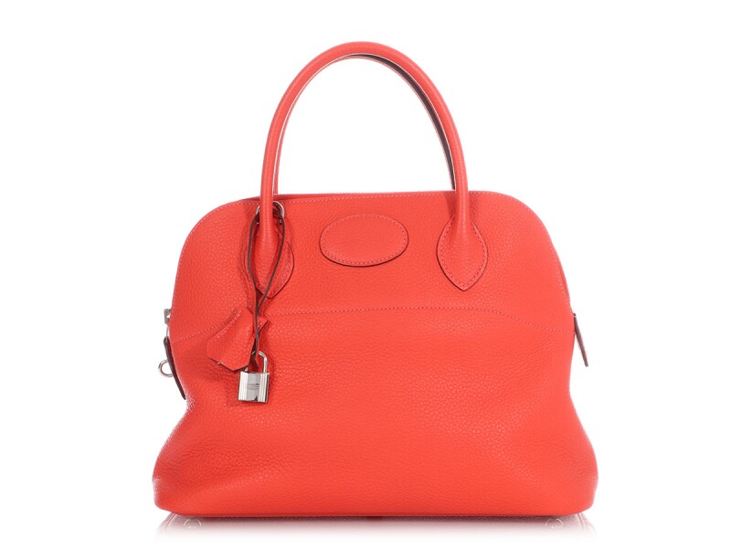Hermes Rouge Pivoine Clemence Bolide 31 Palladium Hardware, 2015