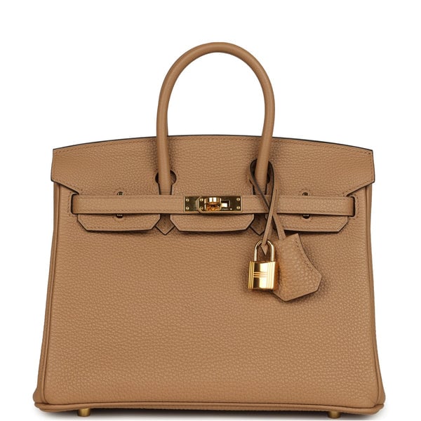 Hermes Pre-owned Hermes Birkin 25 Chai Togo Gold Hardware