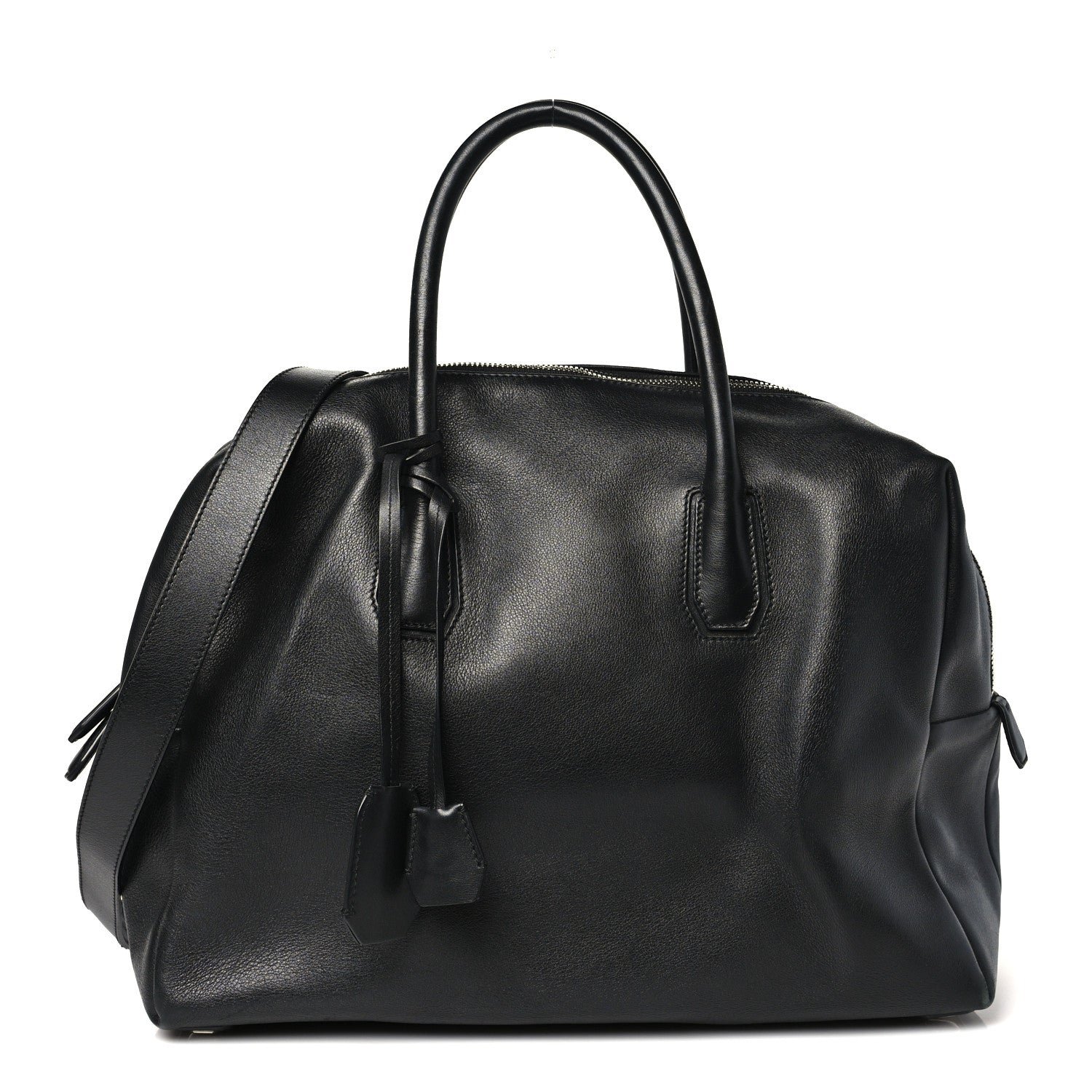 MCM MCM Calfskin Boston Bag Black