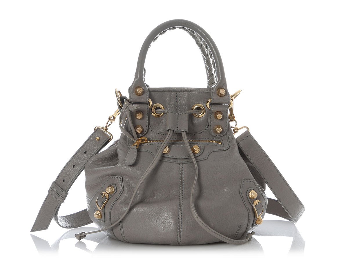 Balenciaga Gray Giant 12 Gold Pompon
