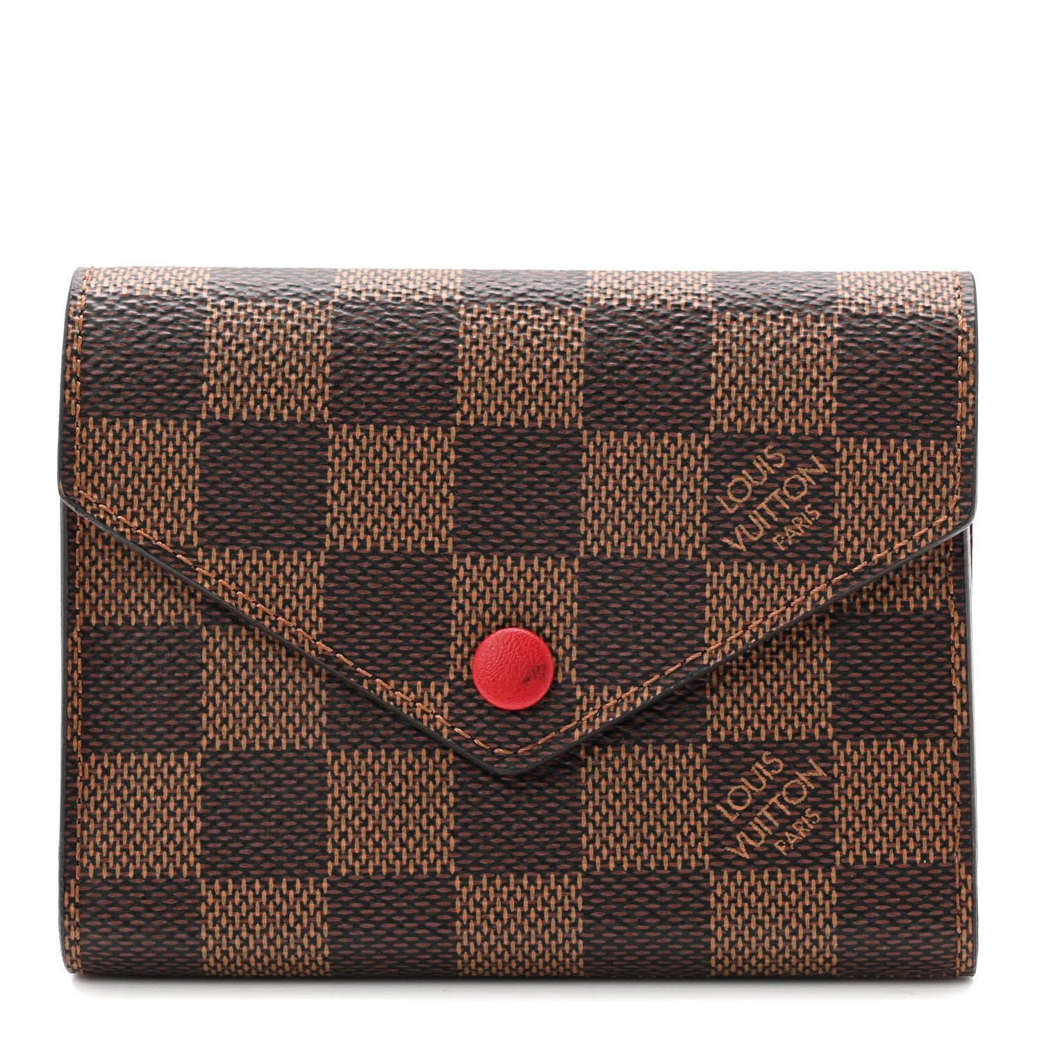 Louis Vuitton Damier Ebene Victorine Wallet Red