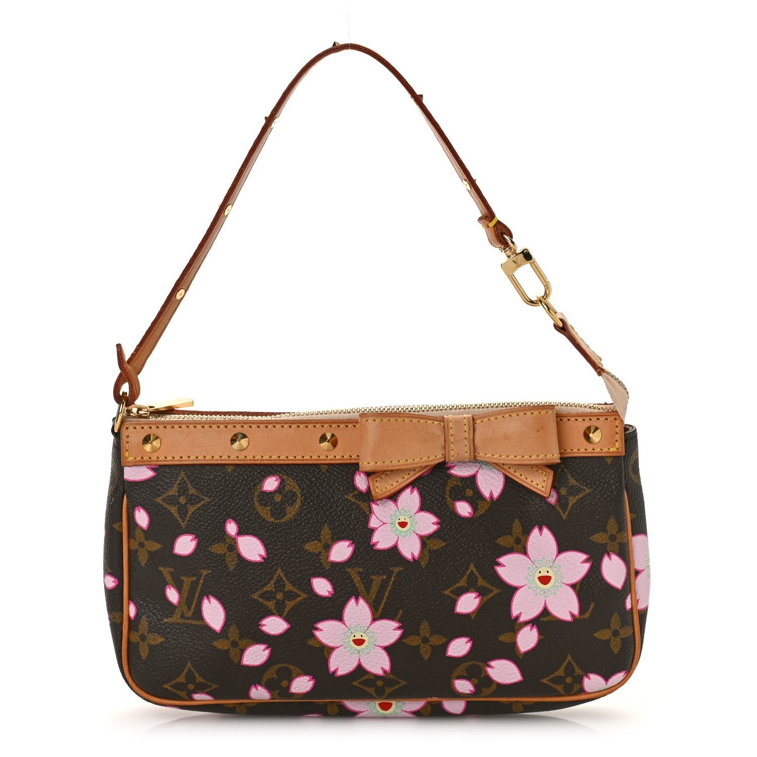 Louis Vuitton Monogram Cherry Blossom Pochette Accessories Brown