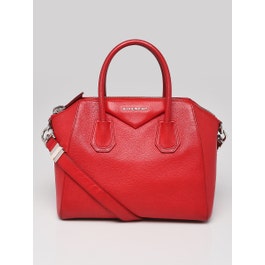 Givenchy Givenchy Red Sugar Goatskin Leather Small Antigona Bag