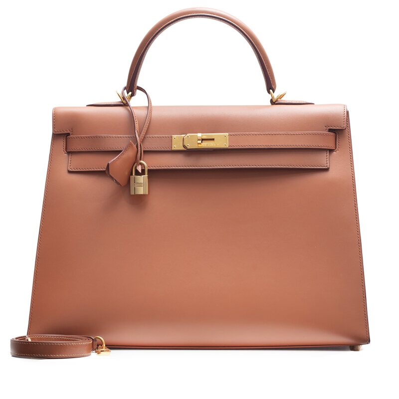 Hermes Alezan Box Kelly Sellier 35 Gold Hardware, 2002