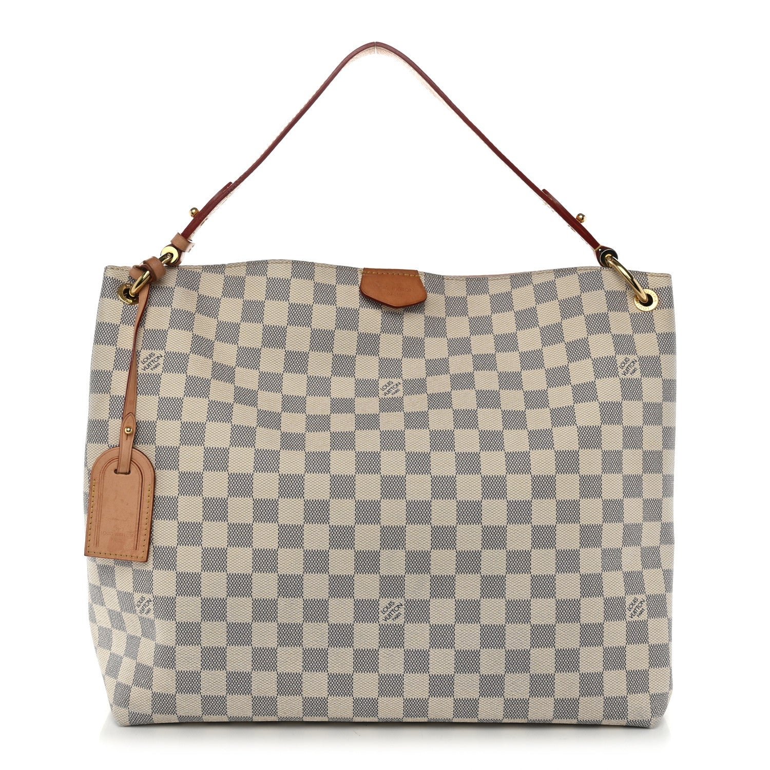 Louis Vuitton Damier Azur Graceful MM Rose Ballerine