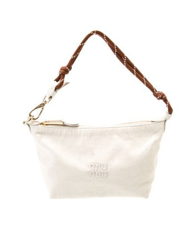 Miu Miu Miu Canvas Shoulder Bag