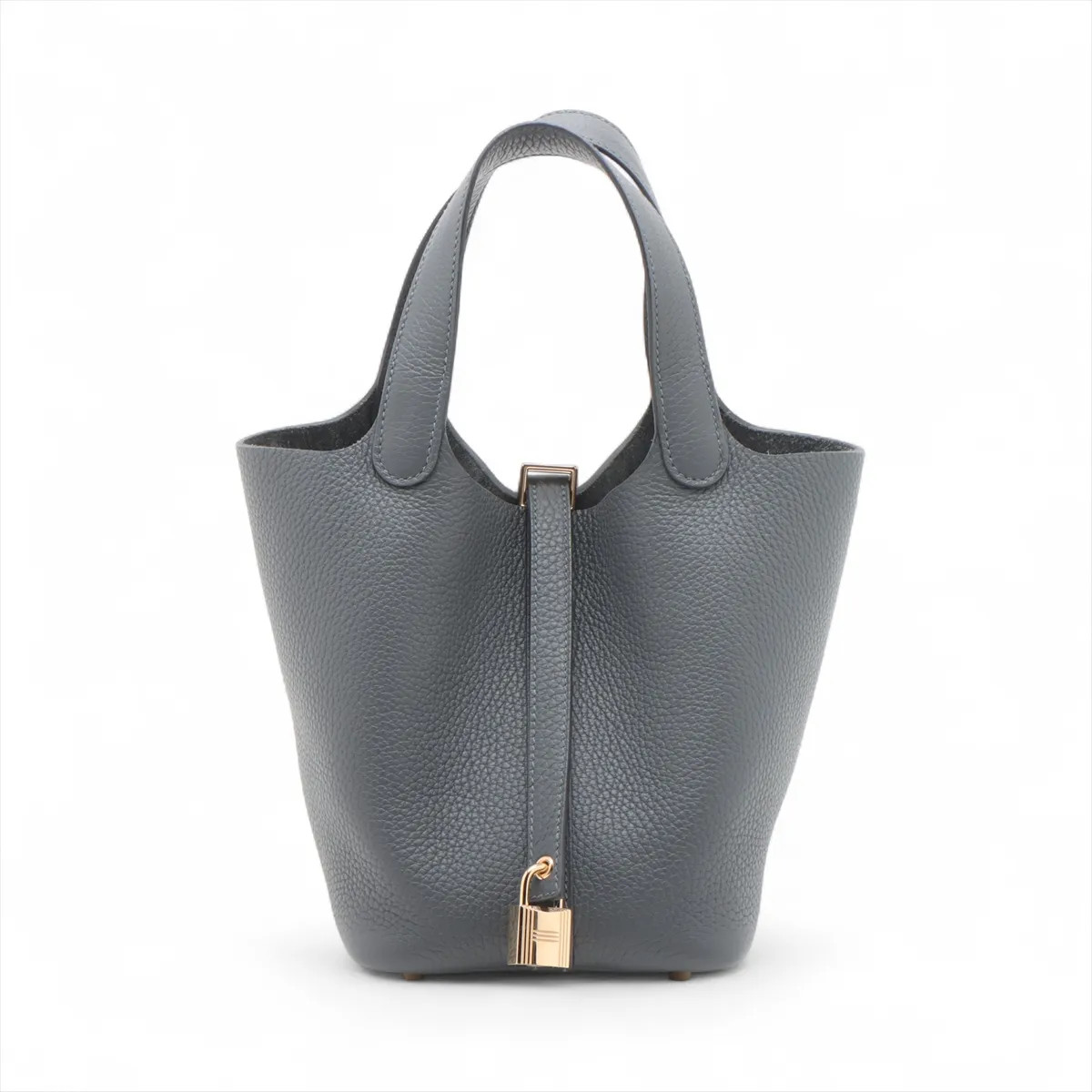 Hermès Picotin Lock 18 PM Taurillon Clemence Ardoise Gold Metal Fittings