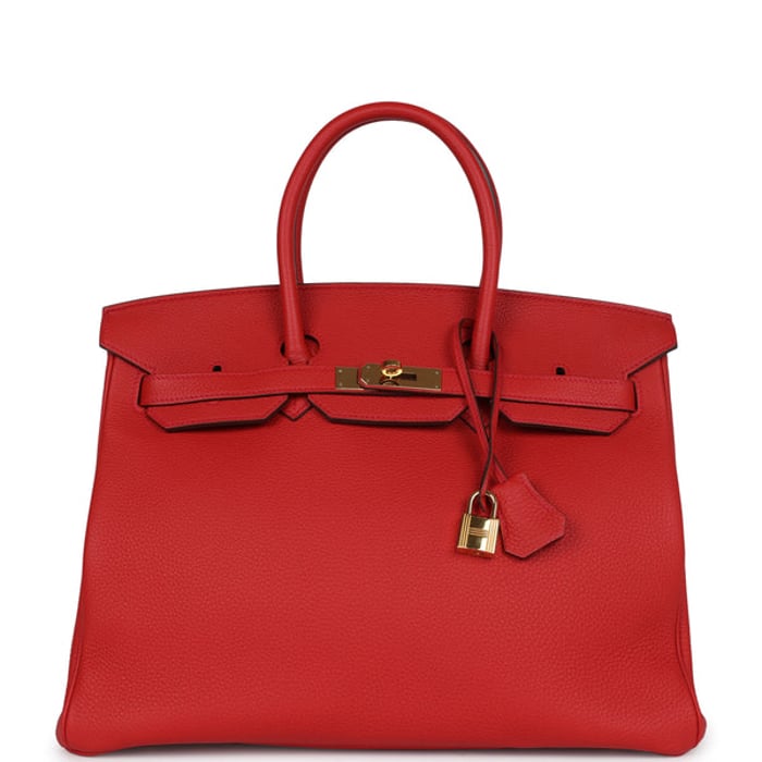 Hermes Pre-owned Hermes Birkin 35 Rouge Tomate Togo Gold Hardware