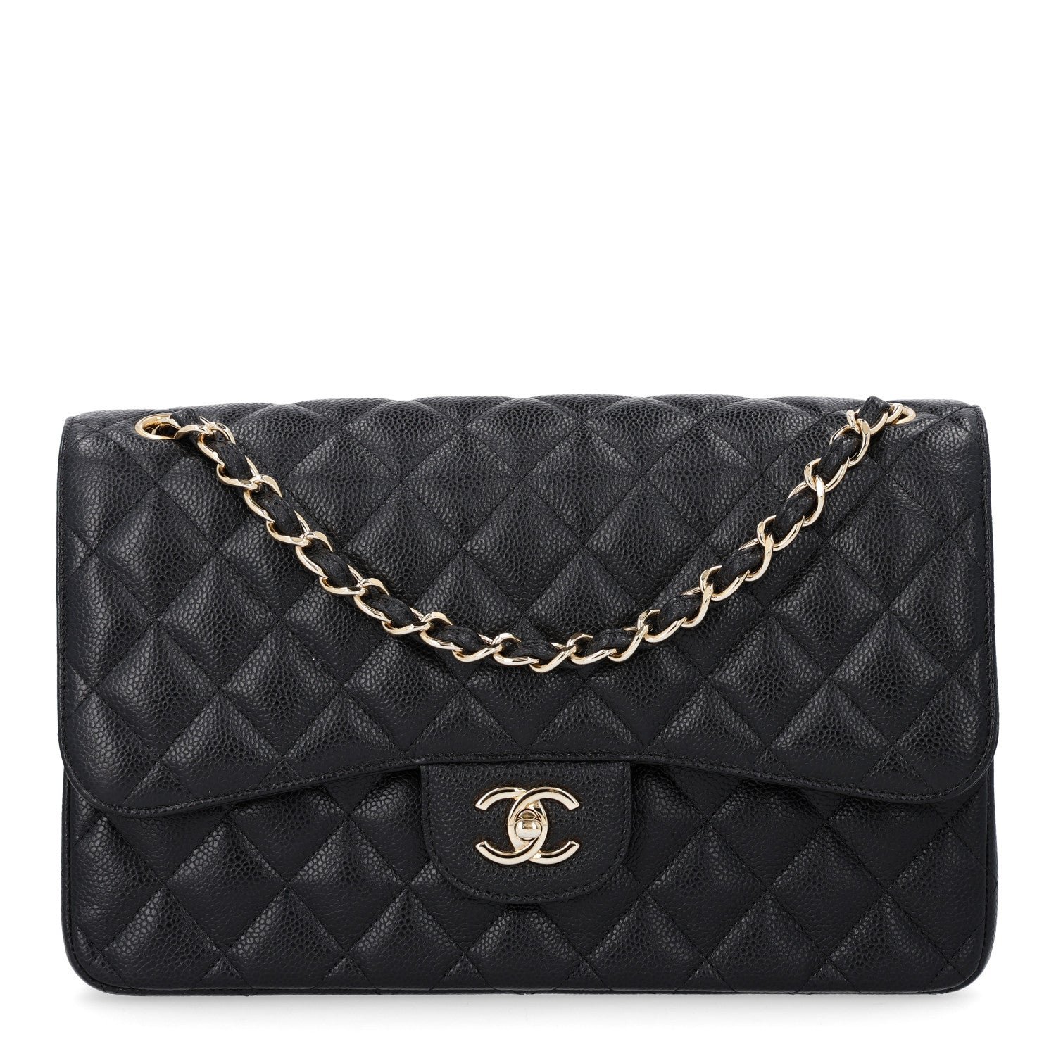 Chanel Caviar Quilted Jumbo Double Flap Black