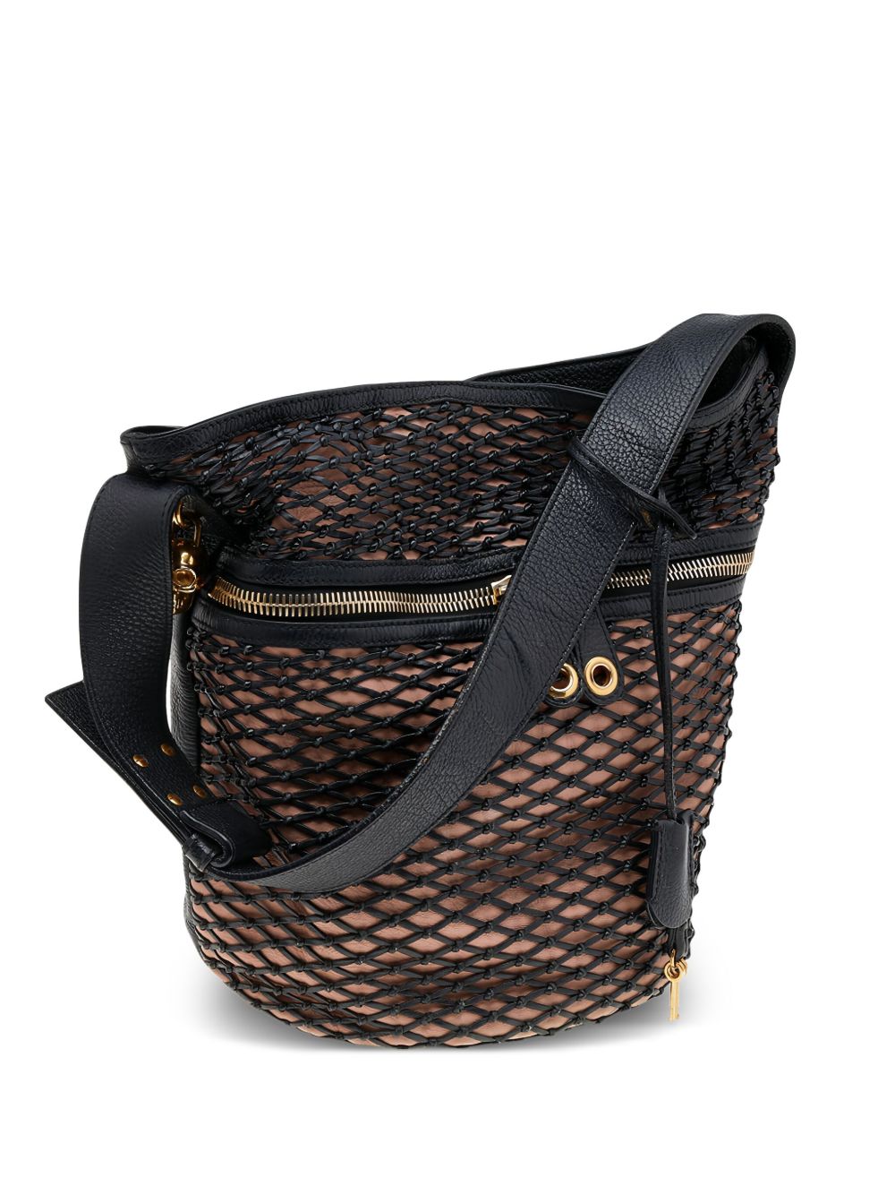 Alexander McQueen mesh-net bucket bag