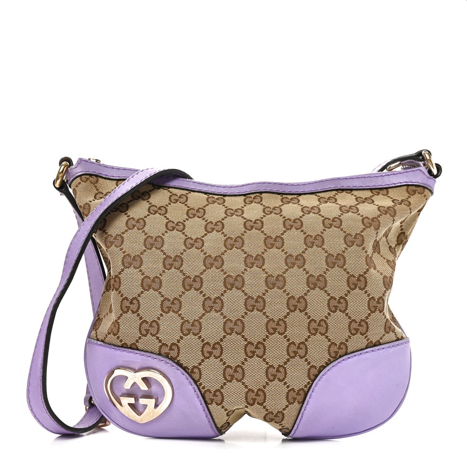Gucci Monogram Small Lovely Heart Messenger Purple