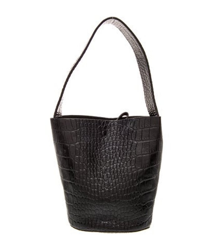 Cuyana Embossed Leather Bucket Bag