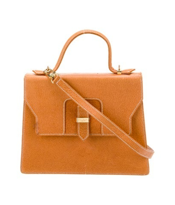 Courreges Leather Top Handle Bag