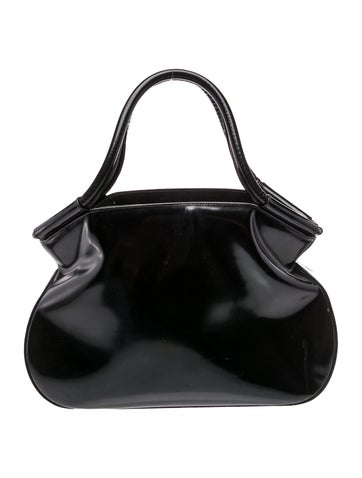 Patent Leather Top Handle Bag