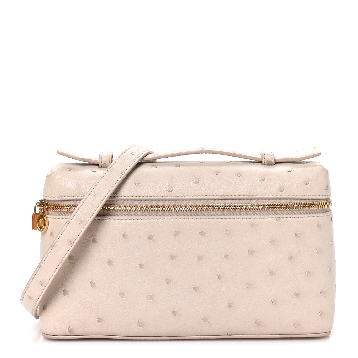 Loro Piana Loro Piana Ostrich L19 Extra Pocket Pouch Light Travertine