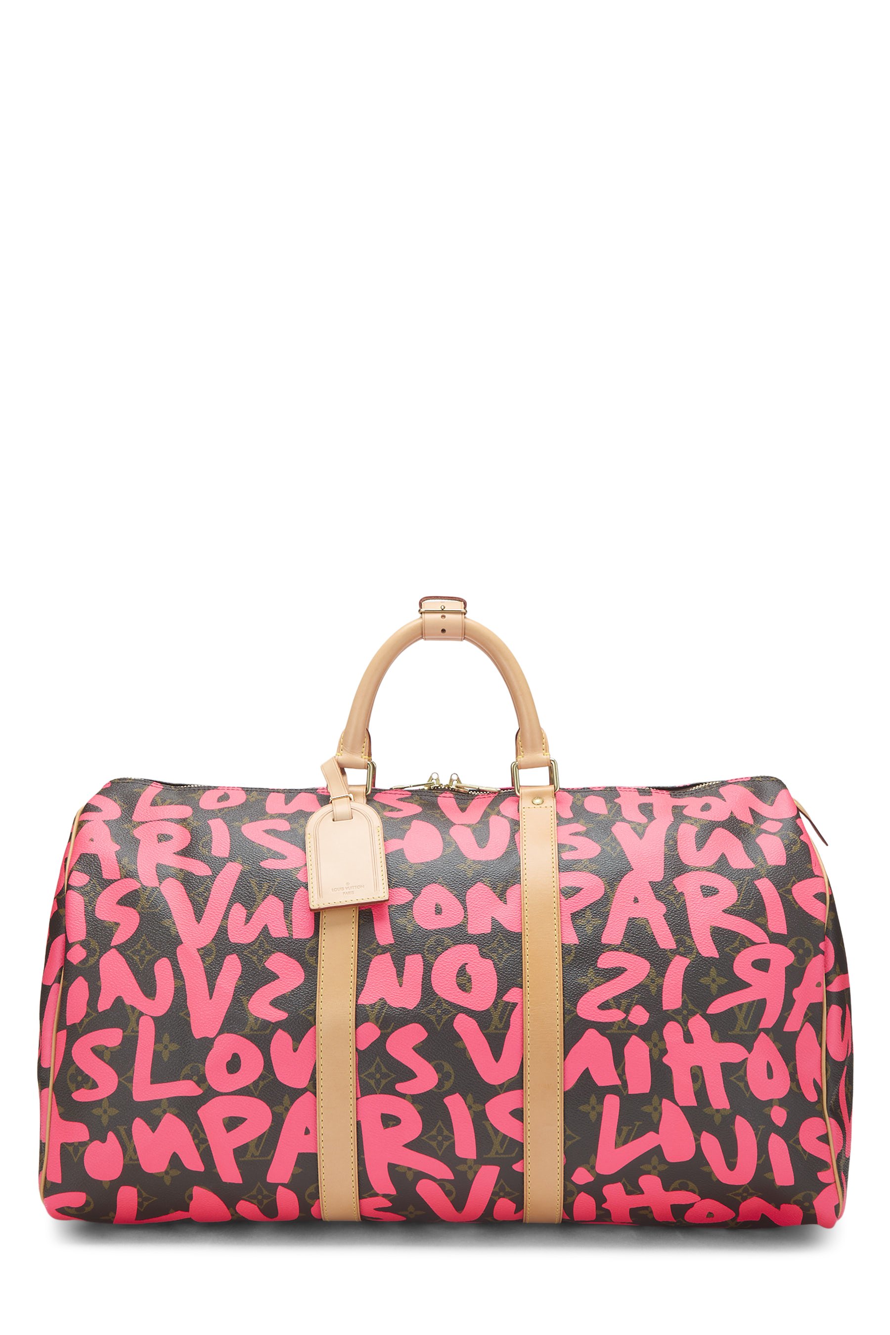 Louis Vuitton Stephen Sprouse x Louis Vuitton Monogram Pink Graffiti Keepall 50