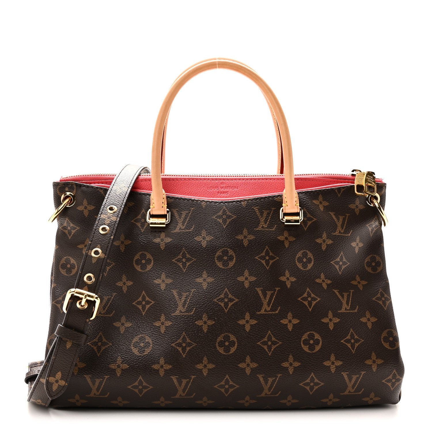 Louis Vuitton Monogram Pallas Rose Litchi