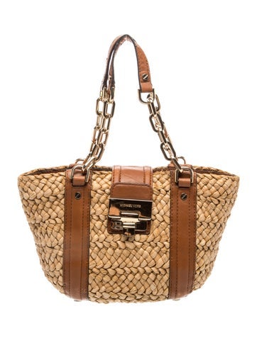 Straw Top Handle Bag